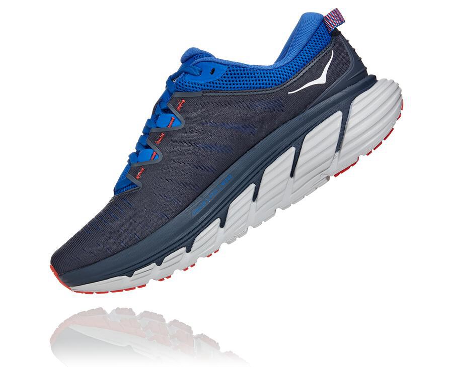 Chaussure Running Hoka One One Gaviota 3 Homme - Noir/Bleu - YVH-450276